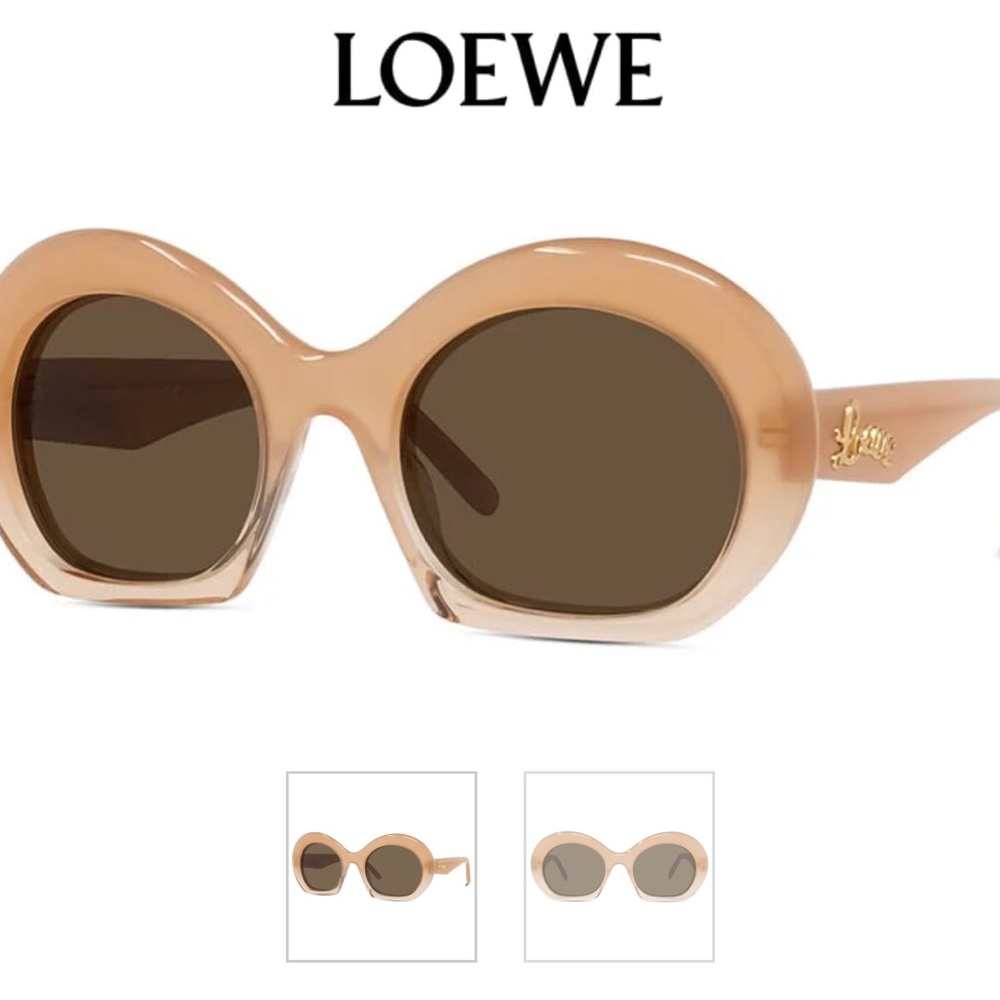 Like NEW Loewe half moon nude/tan sunglasses